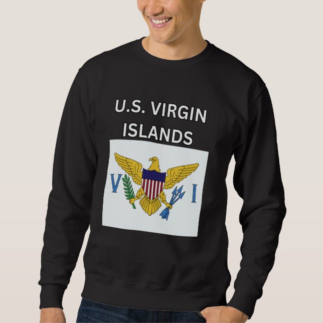 United States Virgin Islands Flag Design Sweatshirt (Front)