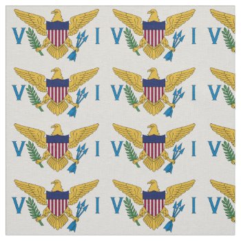 United States Virgin Islands Flag Fabric by FlagGallery at Zazzle
