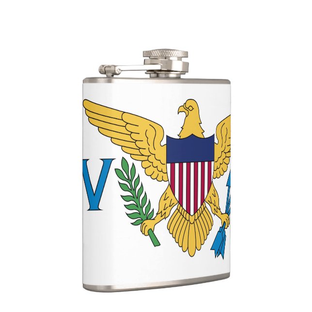 United States Virgin Islands Flag Flask (Right)