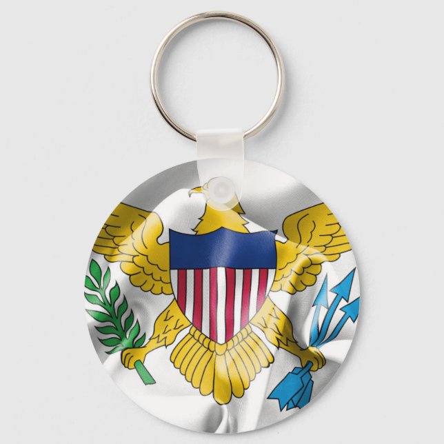 United States Virgin Islands Flag Key Ring (Front)