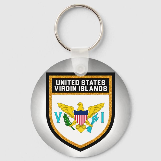 United States Virgin Islands Flag Keychain (Front)
