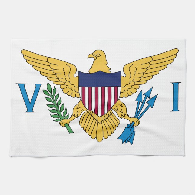 United States Virgin Islands Flag Kitchen Towel (Horizontal)
