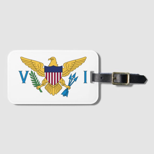 United States Virgin Islands Flag Luggage Tag (Front Horizontal)