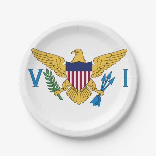 United States Virgin Islands Flag Paper Plates