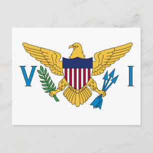 United States Virgin Islands Flag Postcard
