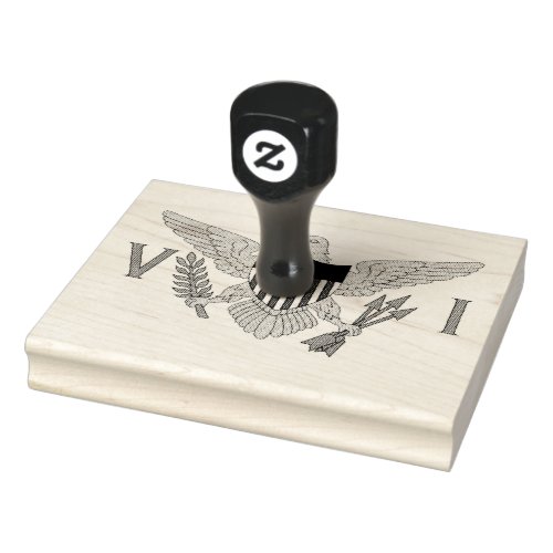 United States Virgin Islands Flag Rubber Stamp