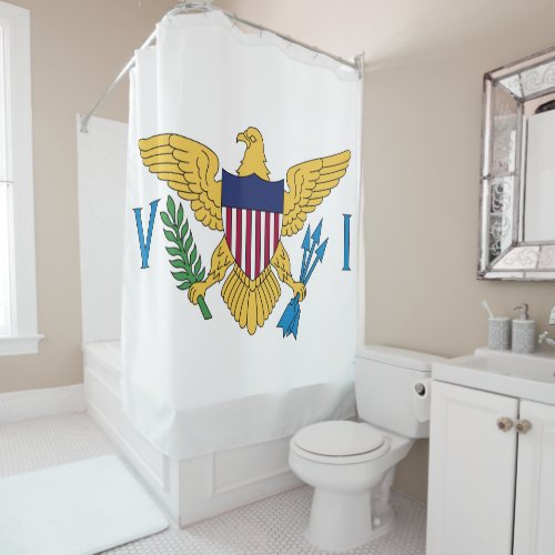 United States Virgin Islands Flag Shower Curtain