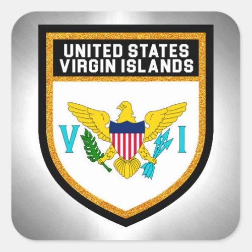 United States Virgin Islands Flag Square Sticker