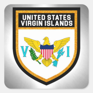 United States Virgin Islands Flag Square Sticker