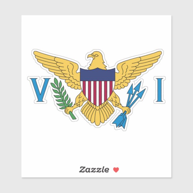 United States Virgin Islands Flag Sticker (Sheet)
