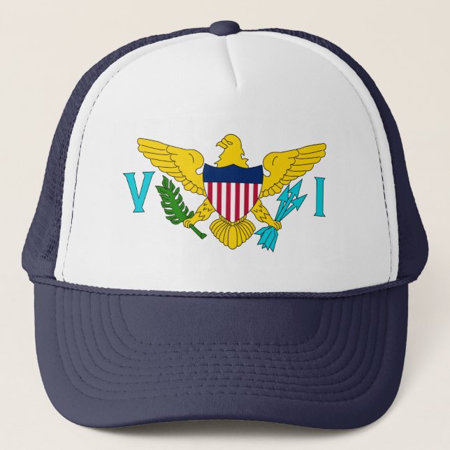 United States Virgin Islands Flag Trucker Hat (Front)
