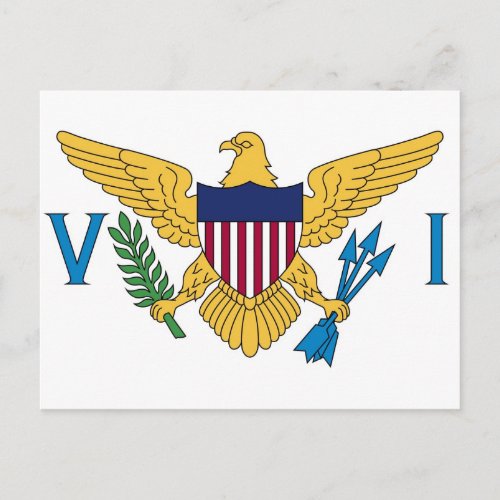 United States Virgin Islands National World Flag Postcard