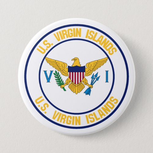 United States Virgin Islands Round Emblem Button