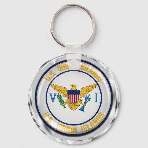 United States Virgin Islands Round Emblem Keychain