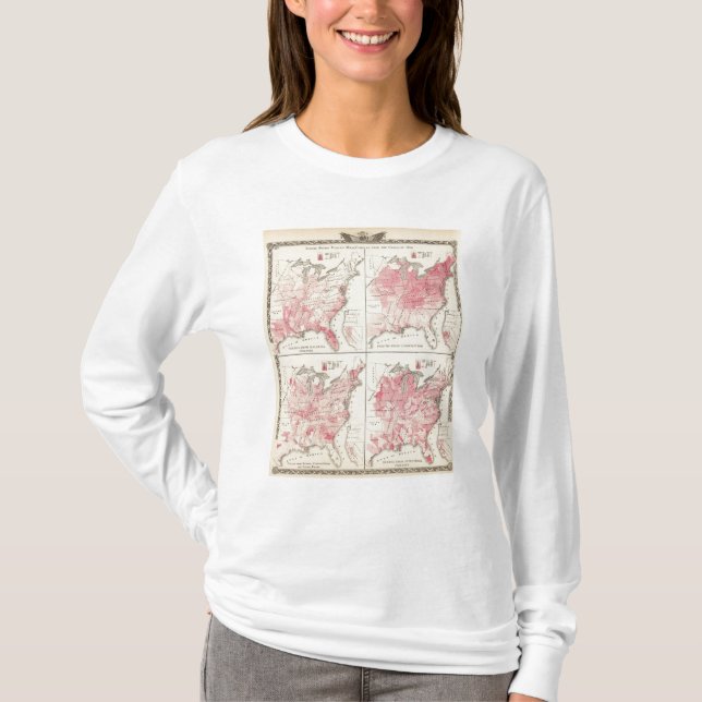 United States vitality maps T-Shirt (Front)