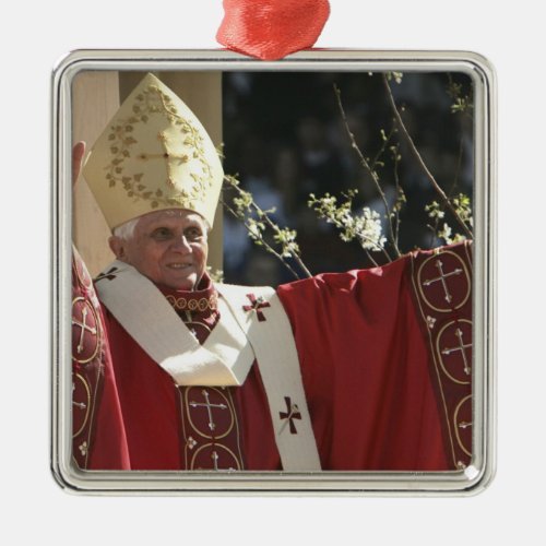 United States Washington DC Pope Benedict 2 Metal Ornament