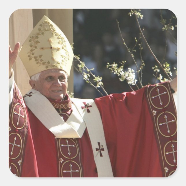 United States, Washington, D.C. Pope Benedict 2 Square Sticker (Front)