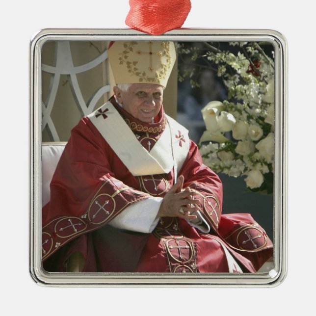 United States, Washington, D.C. Pope Benedict Metal Ornament (Front)