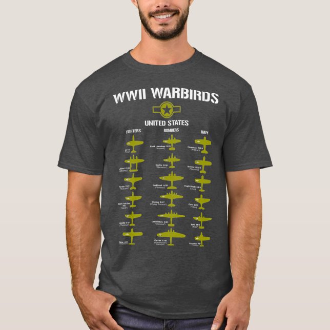 United States WW2 Warbirds T-Shirt (Front)