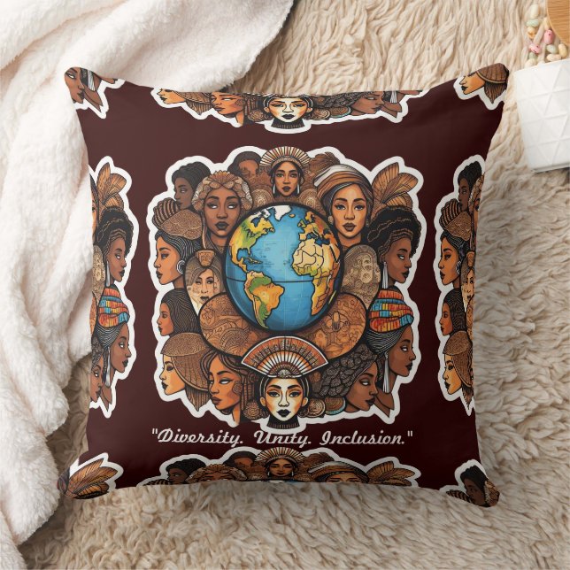 "United Through Symbols" Throw Pillow (Blanket)