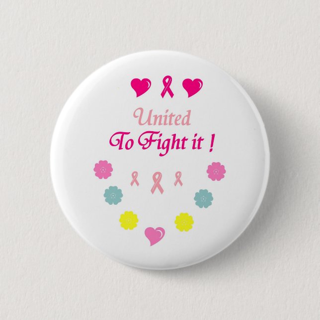United to Fight Breast Cancer Button (Front)