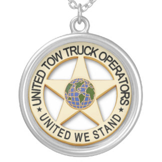 UNITED TOW TRUCK OPERATORS SILVER PLATED NECKLACE