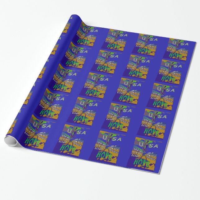 United USA Hope Stronger Together Wrapping Paper (Unrolled)
