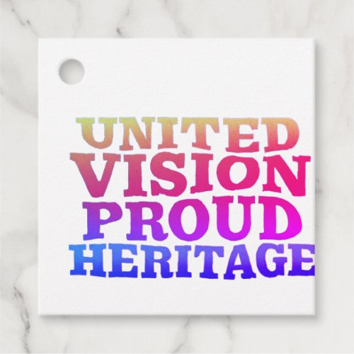 United Vision Proud Heritageââââââ Favor Tags