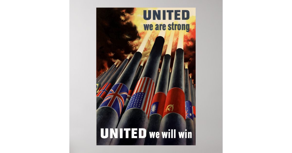 United We Are Strong Poster Zazzle