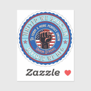 Skilled Labor Union Strong Circle Sticker