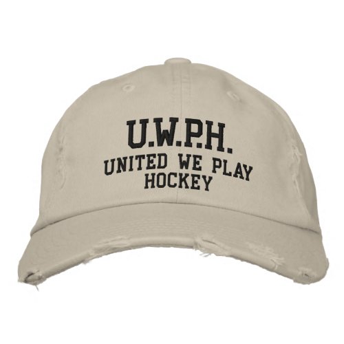UNITED WE PLAY HOCKEY EMBROIDERED BASEBALL HAT