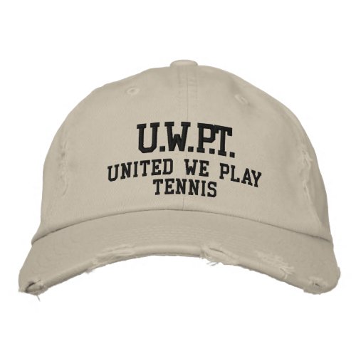 UNITED WE PLAY  TENNIS EMBROIDERED BASEBALL CAP