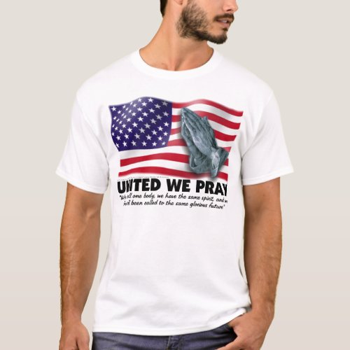 UNITED WE PRAY Fitted T_Shirt