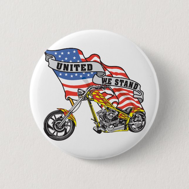 United We Stand Biker Button (Front)