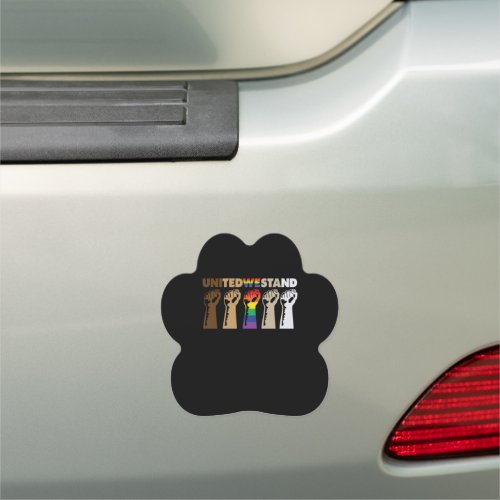 United We Stand Black Lives Matter LGBT Gay Pride Car Magnet