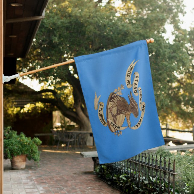 United We Stand Civil War House Flag (In SItu)