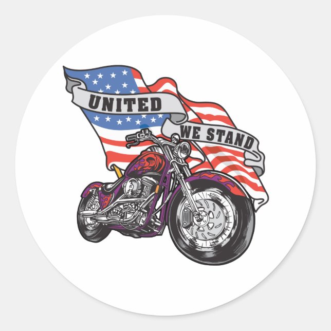 United We Stand Classic Round Sticker (Front)