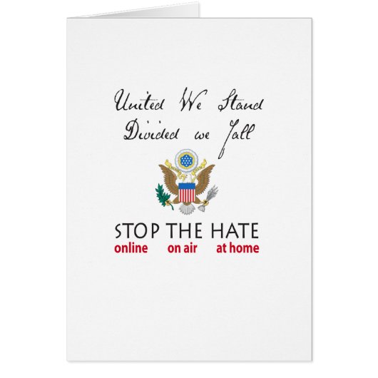 United We Stand, Divided We Fall Cards (Front)