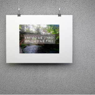 United we stand divided we fall poster