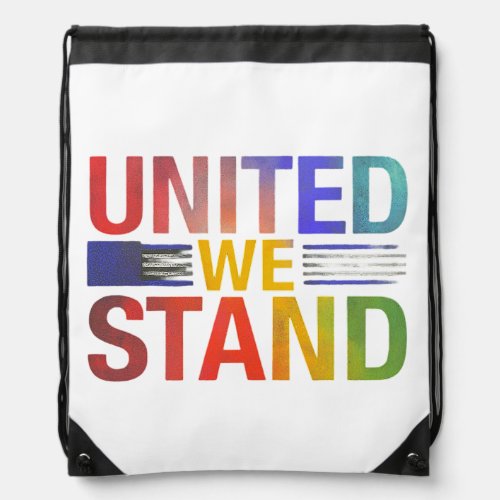 United We Stand Drawstring Bag