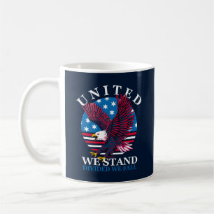 United We Stand - Eagle and American Flag Coffee Mug