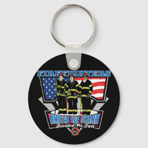 United We Stand Firefighters Keychain