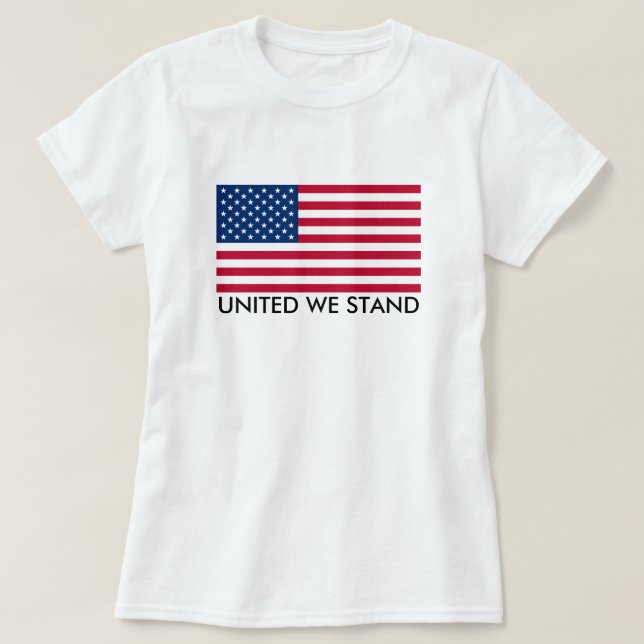 United We Stand Flag T-Shirt (Design Front)