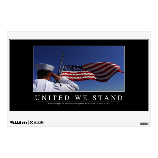 United We Stand: Inspirational Quote Wall Sticker (Front)