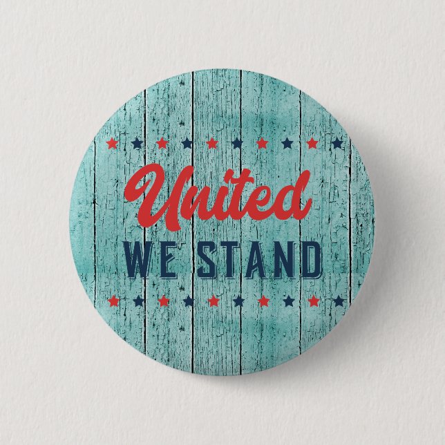 United We Stand Patriotic  Button (Front)