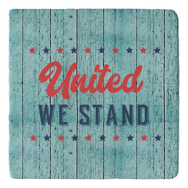 United We Stand Patriotic   Trivet (Front)