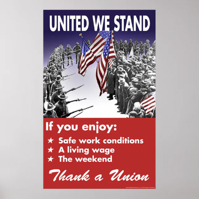 United We Stand Pro Union Poster Zazzle