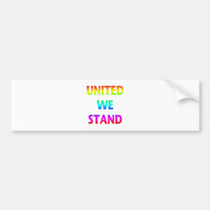 United We Stand Rainbow Bumper Sticker