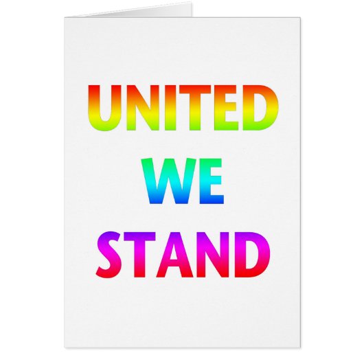 United We Stand Rainbow Cards (Front)