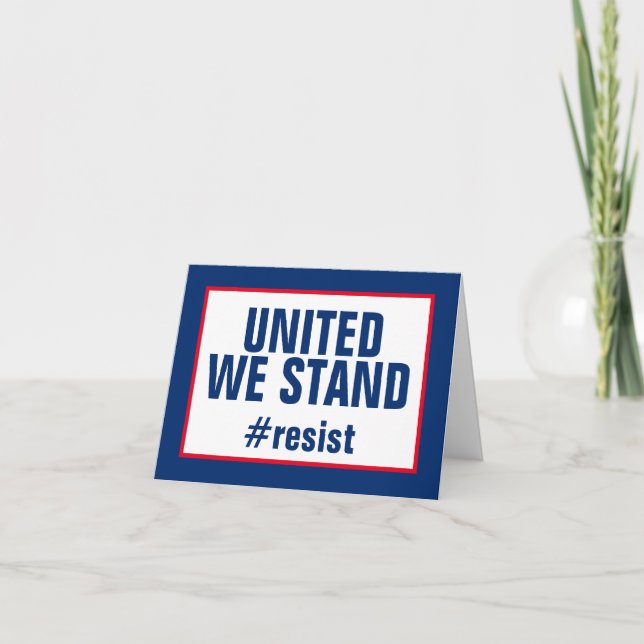 United We Stand Resist Red White Blue Card (Front)